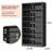 55" Media Storage Cabinet, Metal, 6 Adjustable Shelves, For DVD/CD Storage, Black-214213731
