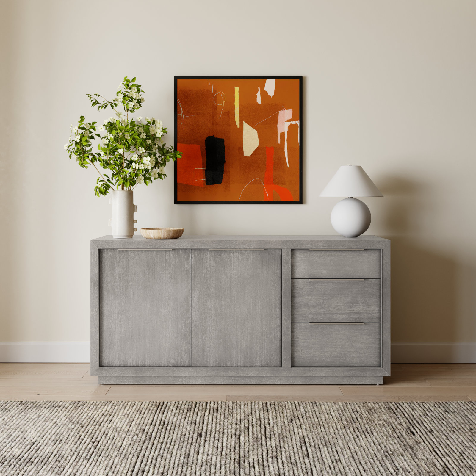 Eloise Acacia Sideboard, Mineral