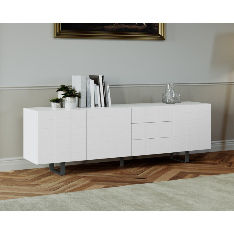 Florenz 220cm Sideboard, White