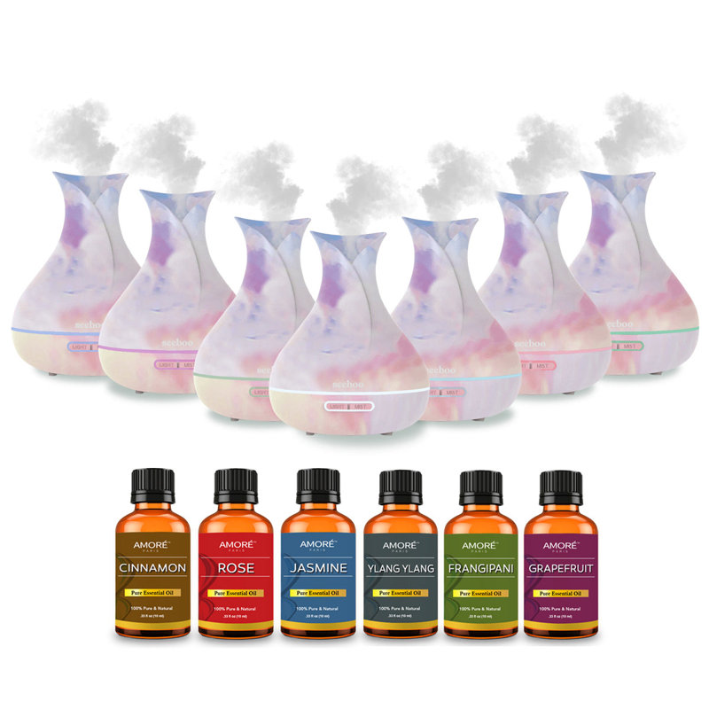 Diffuseur d'humidificateur ultrasonique à brume Tie Dyed