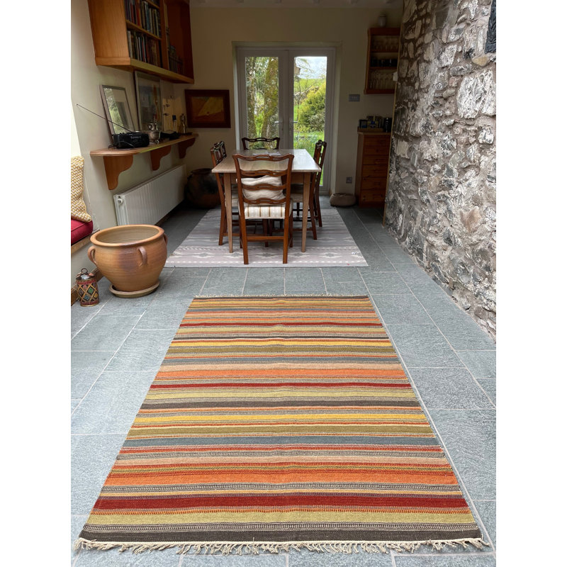 Downen Striped Hand Woven Area Rug, Rectangle 120 x 180cm