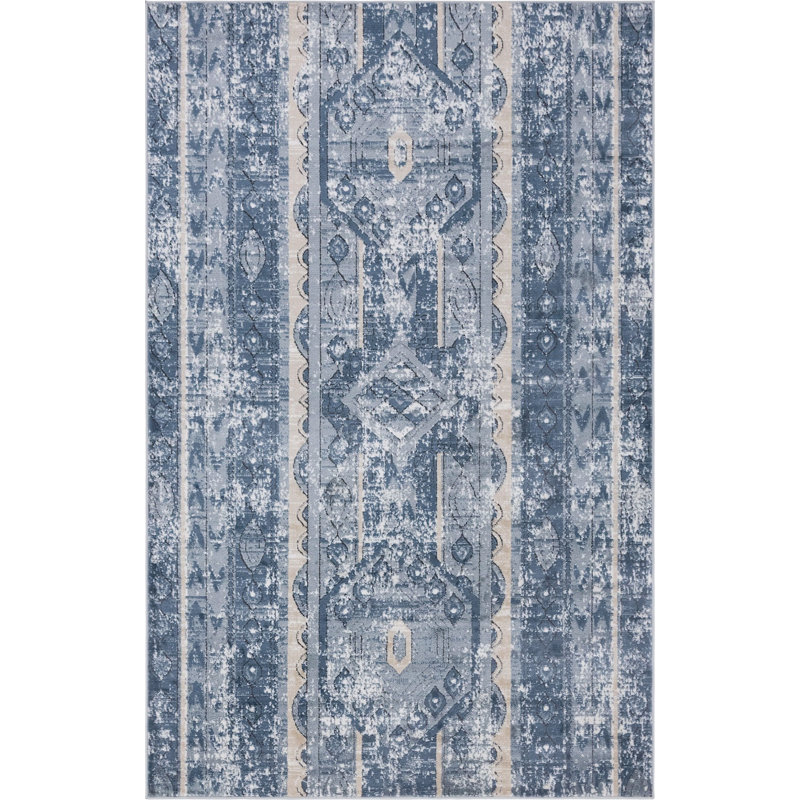 Tapis transitionnel de couleur tropicale Dunmyer, Rectangle 5 pi x 8 pi