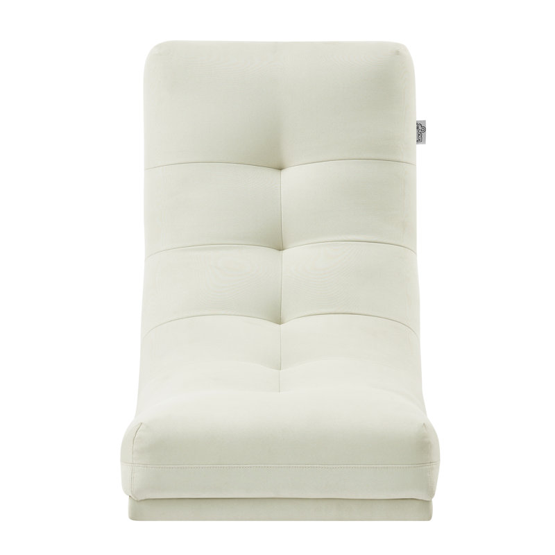 Chaise de jeu berçante rembourrée Loungie Kaleo - Forme ergonomique et siège rembourré, Lin beige