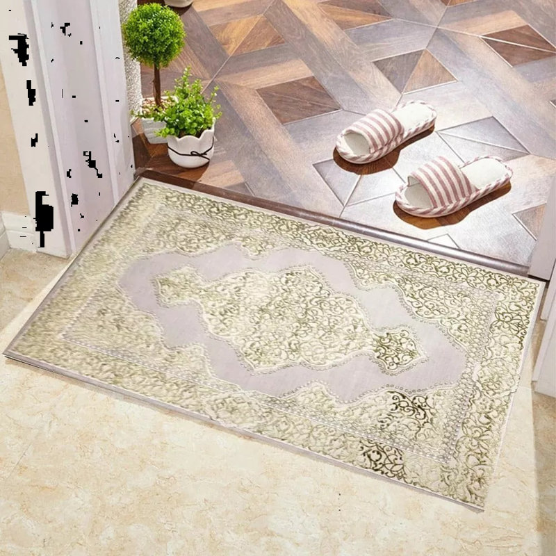 Asabi Floral Indoor Doormat, Yellow