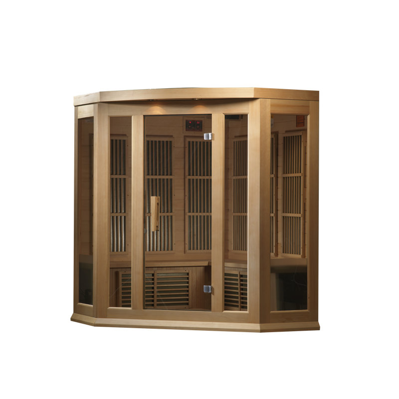 Dynamic Infrared Maxxus 3 - Person Bluetooth Compatible FAR Infrared Sauna in Hemlock