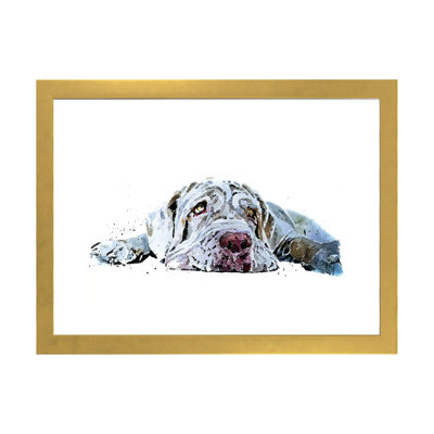 « L’amour du chiot Mastiff » par Edwatercolours-impression