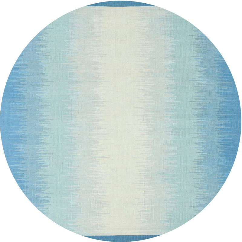 Tapis abstrait noir / beige, Rond 3 pi