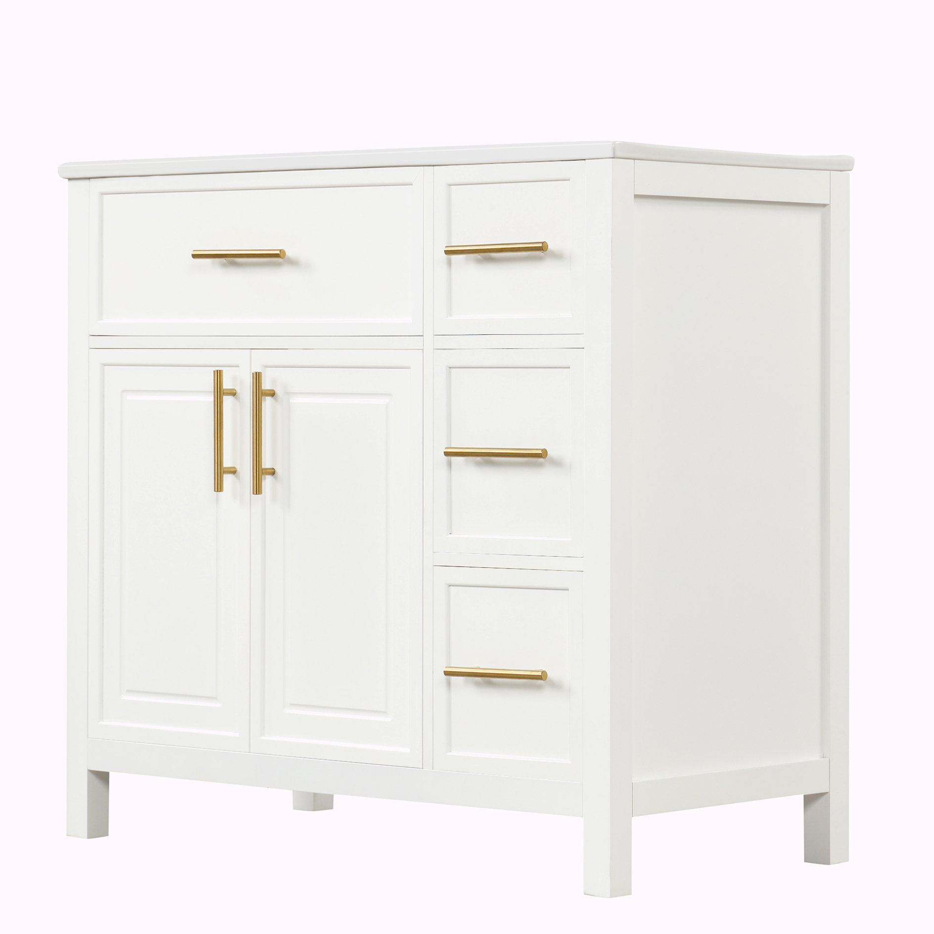 House of Hampton® Mayfair 36'' Single Bathroom Vanity with Ceramic Top ...