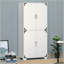 Armoire de cuisine industrielle avec armoire à 4 portes et tablettes de rangement, armoire de rangement autoportante