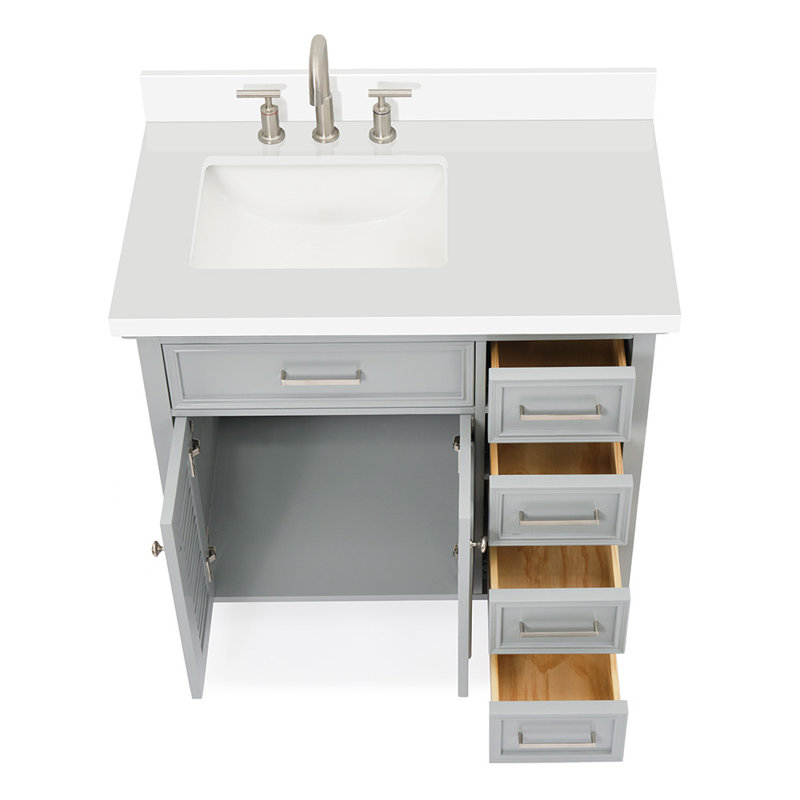 Ensemble de meuble-lavabo simple 37 po Bodhin, Gris