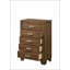 Commode en chêne Miquell avec cinq tiroirs spacieux et une conception moderne et élégante pour des solutions de rangement élégantes