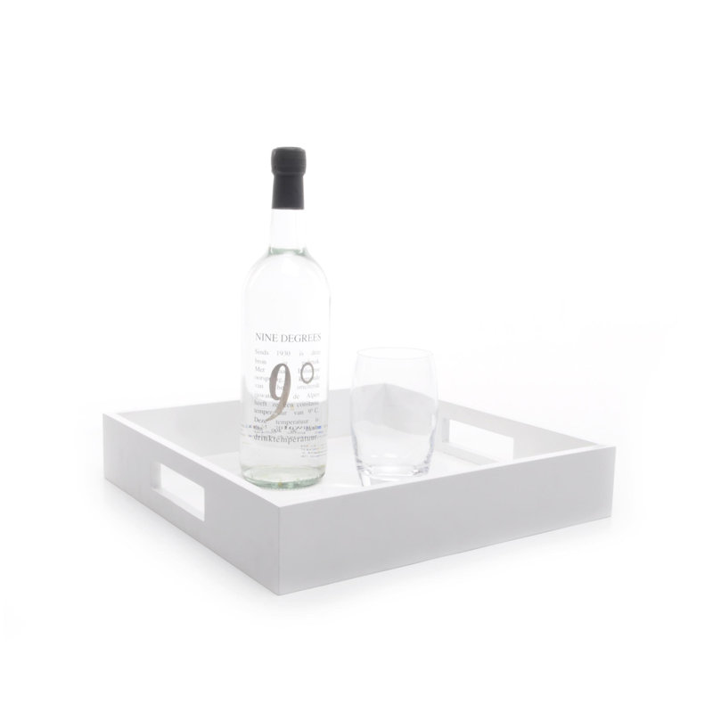 Zen Tray, 6cm H x 32cm W x 32cm D, White