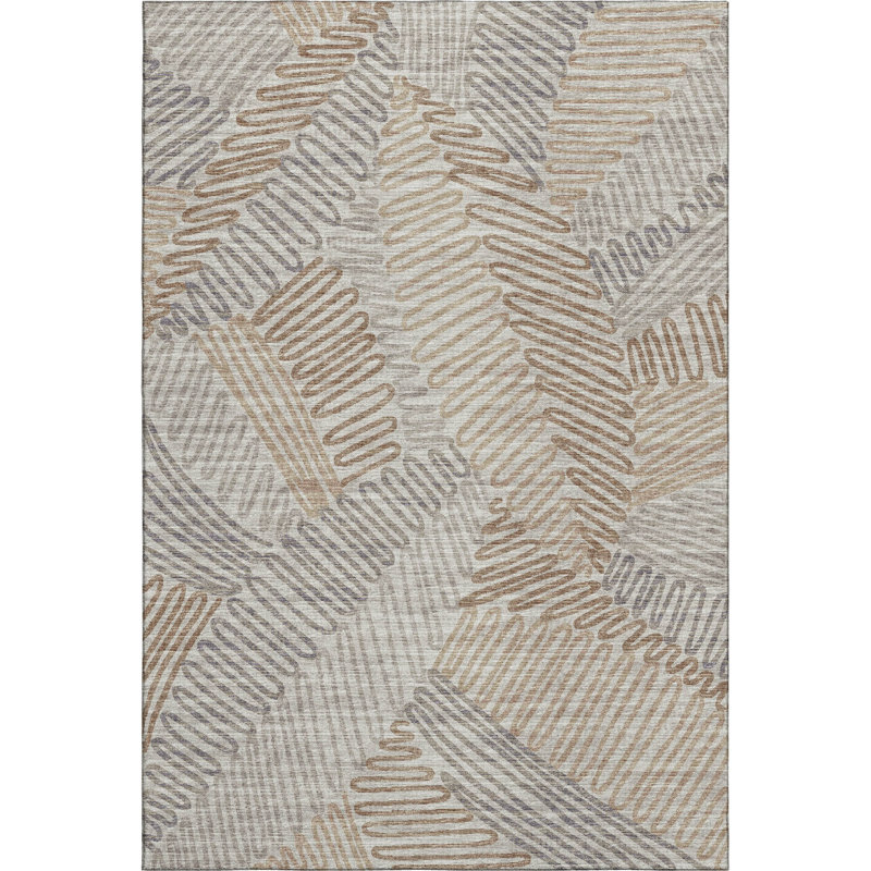Premium Machine Washable Vaseem AMF117 Rug, Rectangle 5' x 7'6"