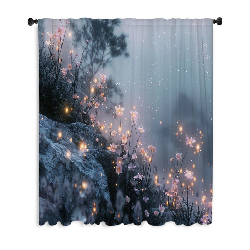 Elainea Sheer Curtain Single Panel, 50" W x 84" L