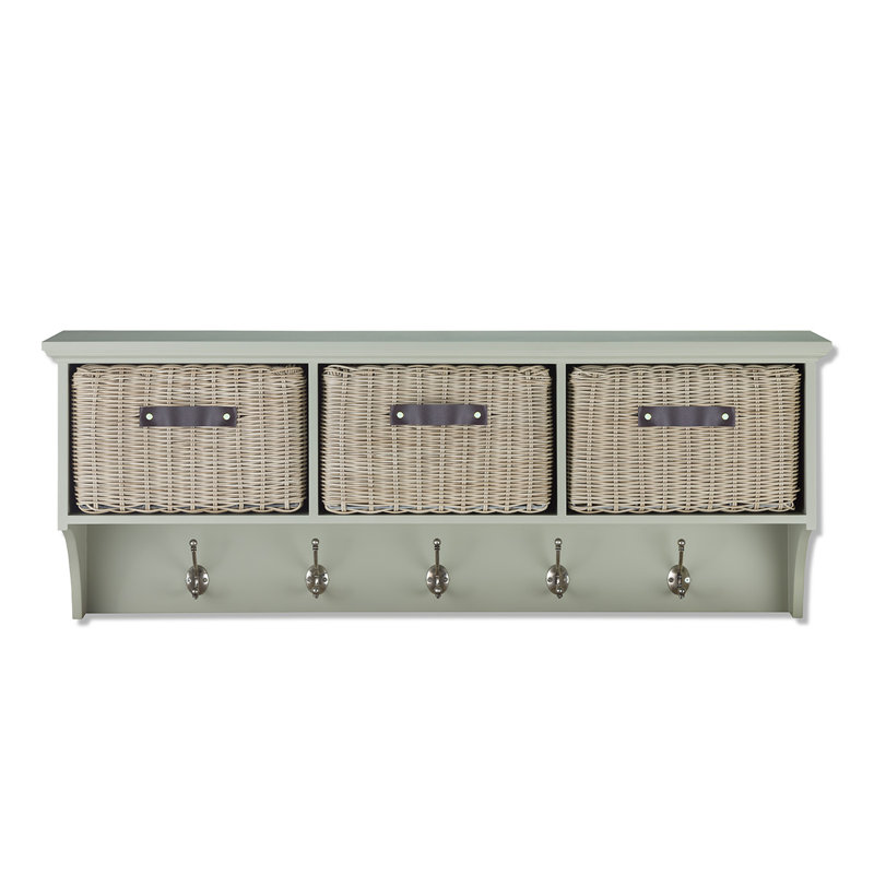 Annabell Cube Shelf, Sage Green/Brown