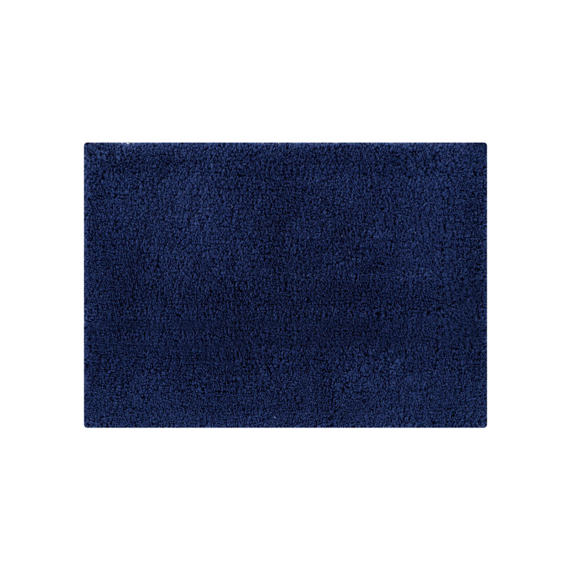 Tapis de salle de bain Micro, Rectangle 17 po x 24 po, Bleu marine