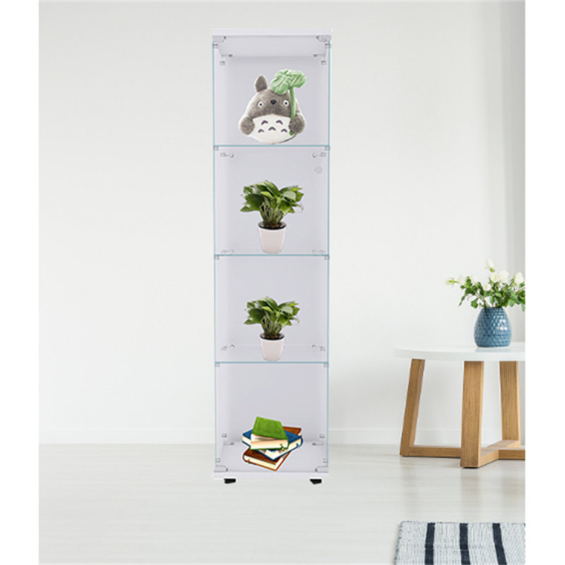64.56'' H x 16.73'' W Glass Tower Display Cae, White