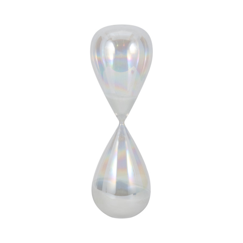 Glass Hourglass, Elegant Decorative Objects for Any Room, Clear, 20" H x 6" W x 6" D