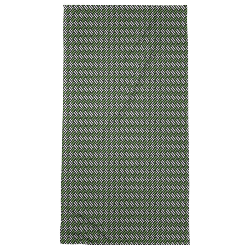 Serviette de bain à carreaux à rayures elizabeth katelyn, Vert