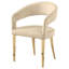 Chaise rembourrée avec accoudoirs (ensemble de 2)