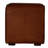  Bronco Genuine Leather Cube Ottoman, Brown