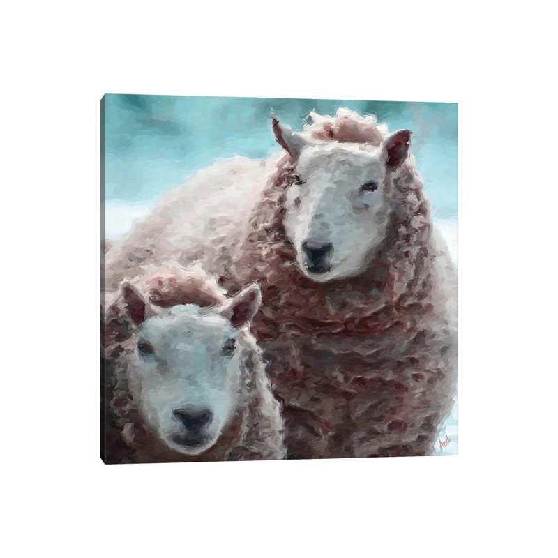 Sheep Square I by Andi Metz - Wrapped Canvas Gallery-Wrapped Canvas Giclée, 30.48 cm H x 30.48 cm W