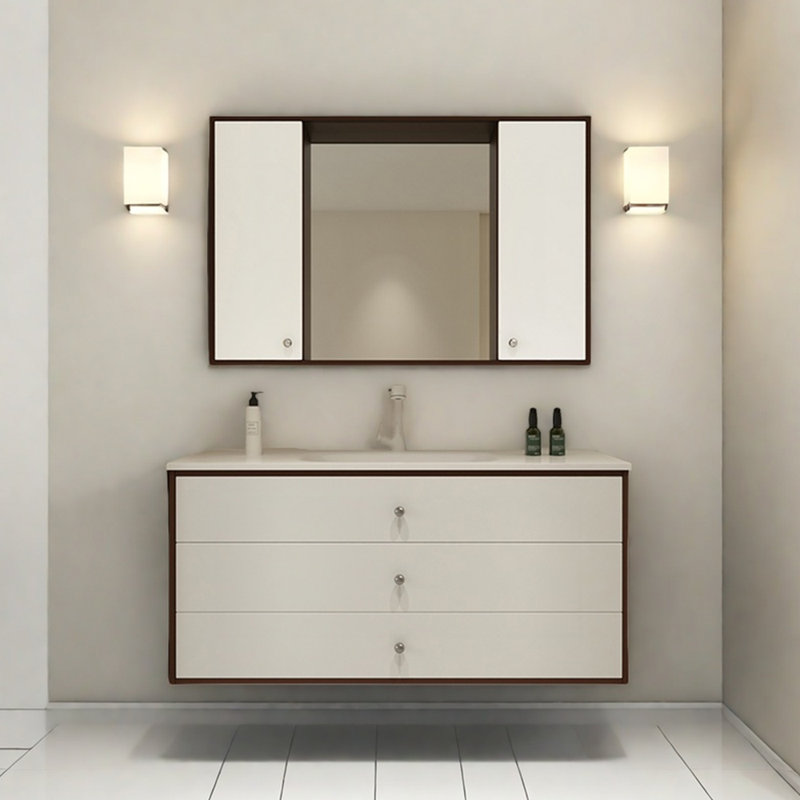 Armoire de salle de bain de style minimaliste japonais