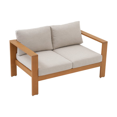 Naylor 55" Eucalyptus Patio Loveseat