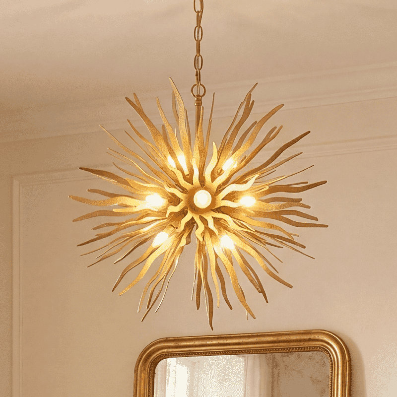 Killiam 12-Light Hubbs in Cavalier Gold, 12 Lights, 31" H x 28" W x 28" D