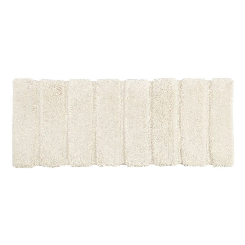 Tapis de bain l 24 po x L 58 po, Macro-filé, rayé, décoloré, antidérapant, lavable à la machine 24 po x 58 po 100%,