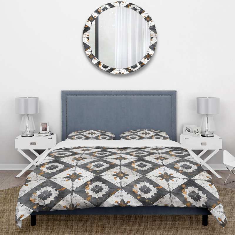 Ensemble de housse de couette Farmhouse, Housse de couette pour grand lit + 2 taies décora