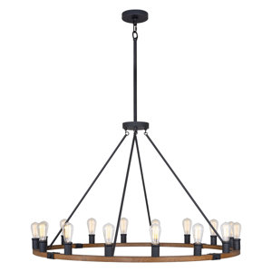 Hannabella 16 - Light Unique / Statement Wagon Wheel Chandelier