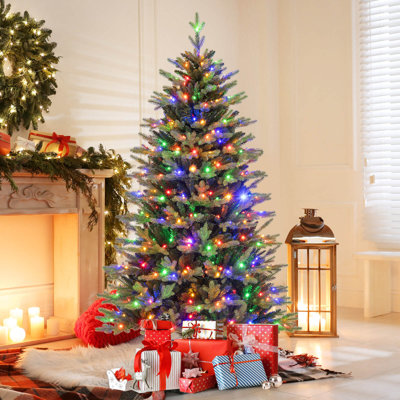 6' Pre-Lit Pine Christmas Tree