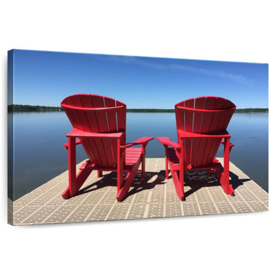 Chaises Adirondack rouges Mehar