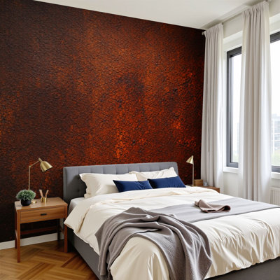 Peel and Stick Wallpaper 144" W x 100" H Modern Self Adhesive Wall Mural for Bedroom Rustic Abstract Brown Black Textured