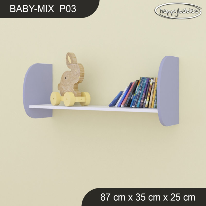 Plastic / Acrylic Industrial Pipe Shelves, 34cm H x 87cm W x 25cm D, White/Grey