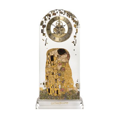 Gustav Klimt Glass Tabletop Clock
