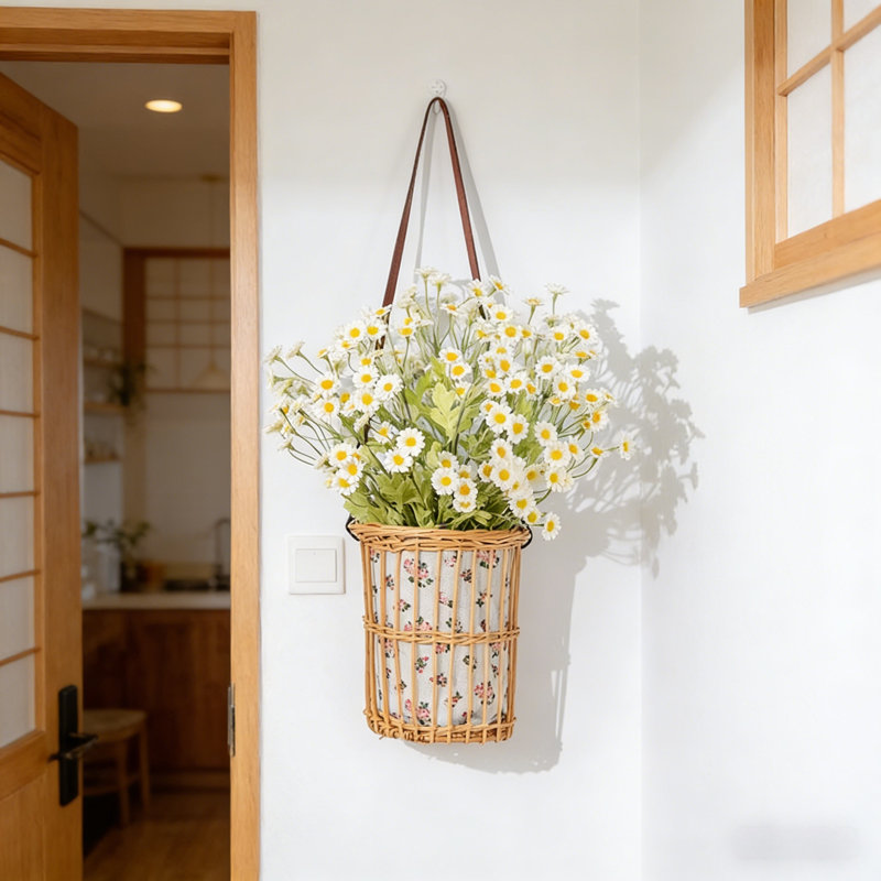 Couronne de linteau artificielle à fleurs séchées