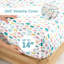 Ensemble de draps en flanelle de coton 4 pièces pour grand lit, conception à motif d'arbres des fêtes blanc, drap-housse entièrement élastique, lavable à la machine, comprend toutes les draps inclus avec les accessoires