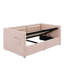 Lit de jour rembourré de taille simple, cadre de lit simple à rangement hydraulique avec chargement USB et de type C, cadre de lit avec lattes en bois et dossier de canapé capitonné-501256039