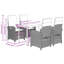 4 - Person Patio Dining Set with Rectangular Table , Cushions Included