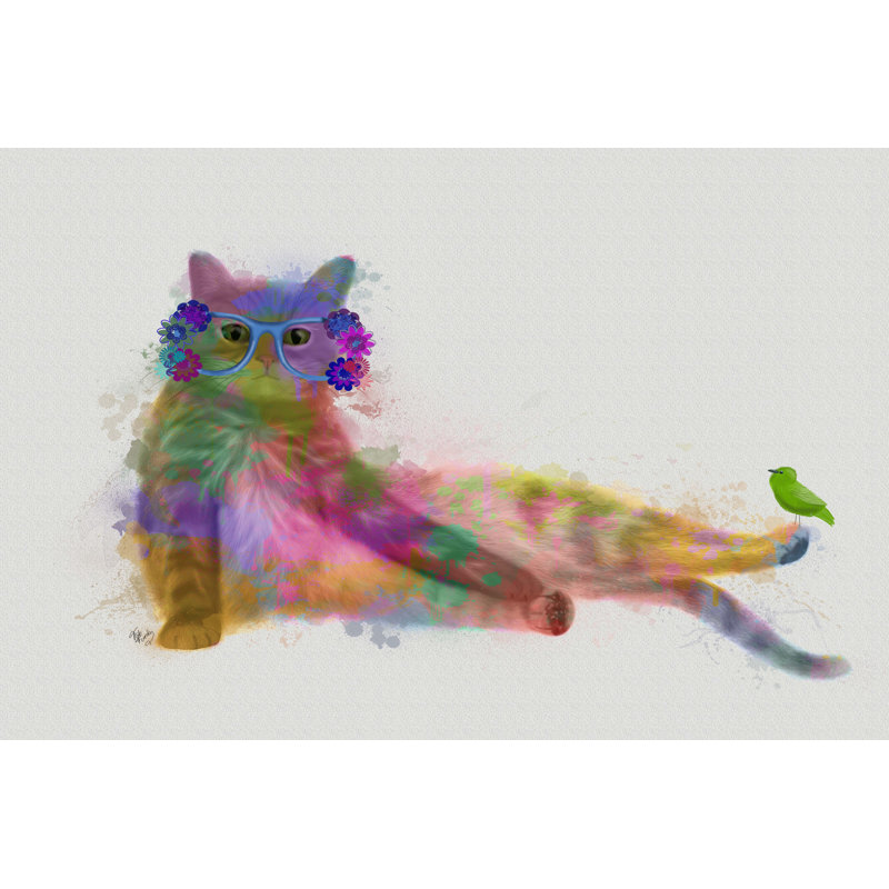 Chat arc-en-ciel Splash 10, H 24 po x l 36 po x P 1 po