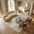 Rug Branch Evara 8' x 11' (7'7" x 10'10") Beige/Brown Abstract Area Rug, Contemporary, Medium Pile, Stain-Resistant Carpet - Living Room, Bedroom, Dining Room, and Kitchen-398570331