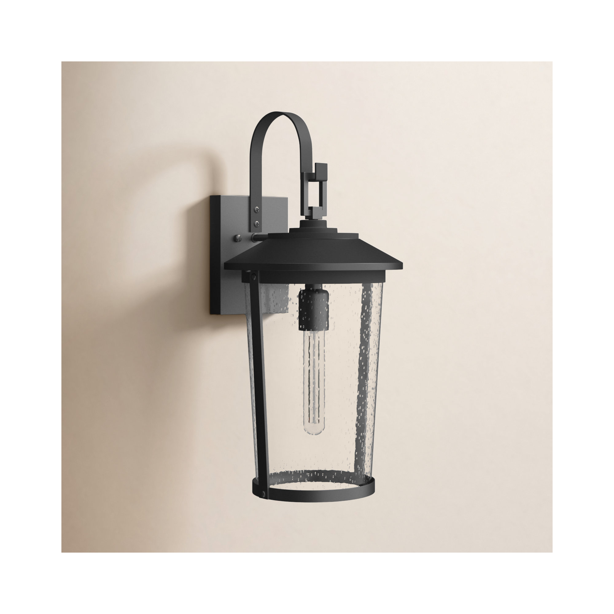 Single Light Empire Outdoor Wall Light, 22" H x 10.5" W x 11.7" D