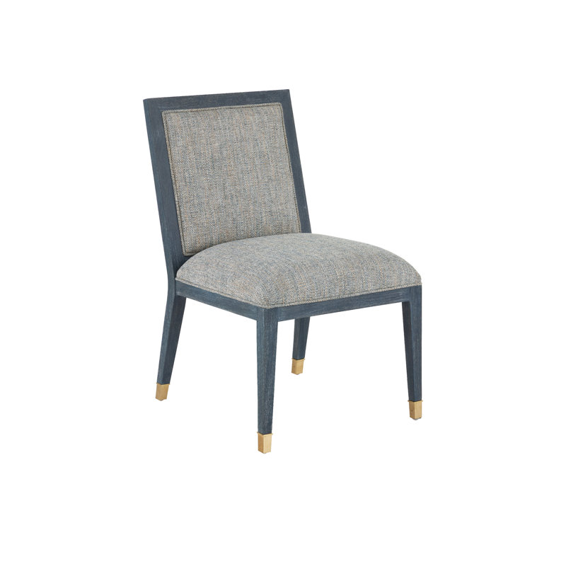 Santos Vintage Side Chair, Barrett Dusk, Gray Polyester Blend, Vintage Navy