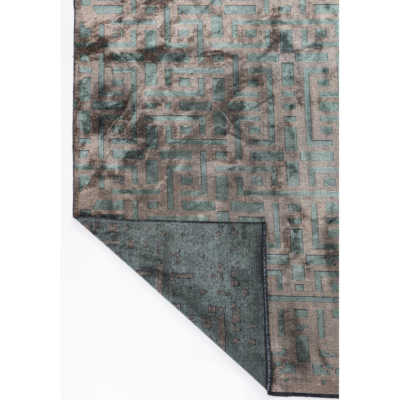 Contemporary Labyrinth Fade, Rectangle 7'10" x 11'2"