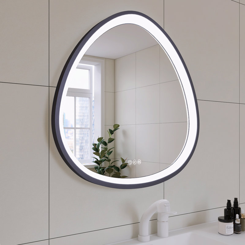32 po x 32 po Miroir gris