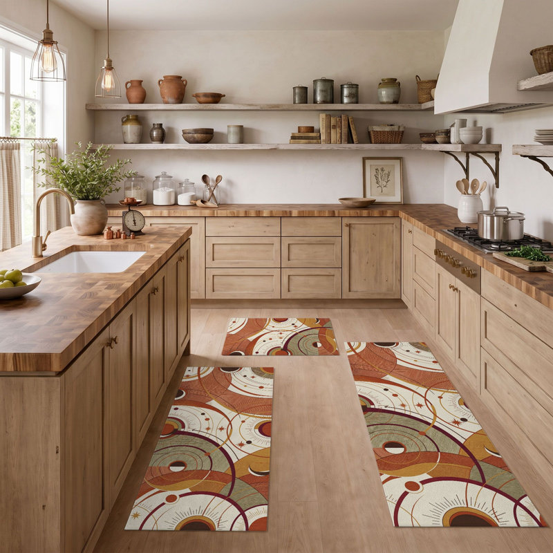 Tapis de cuisine lavables antidérapants Abstract Swirls