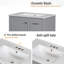 30-Inch Modern Bathroom Vanity And Sink Combo Set, Solid Wood Frame, Soft Closing Door, 3 Drawers, Grey | Gift Idea