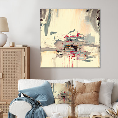 Dancing Alone Minimal Abstract Painting - Abstract Painting Canvas Art Print